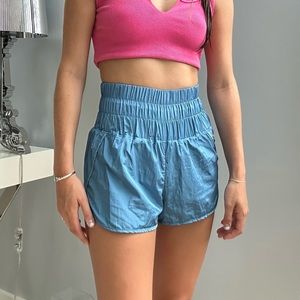Free People- The Way Home Shorts Blue